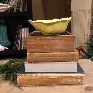 Vintage Secla Yellow Cabbage Leaf Bowl